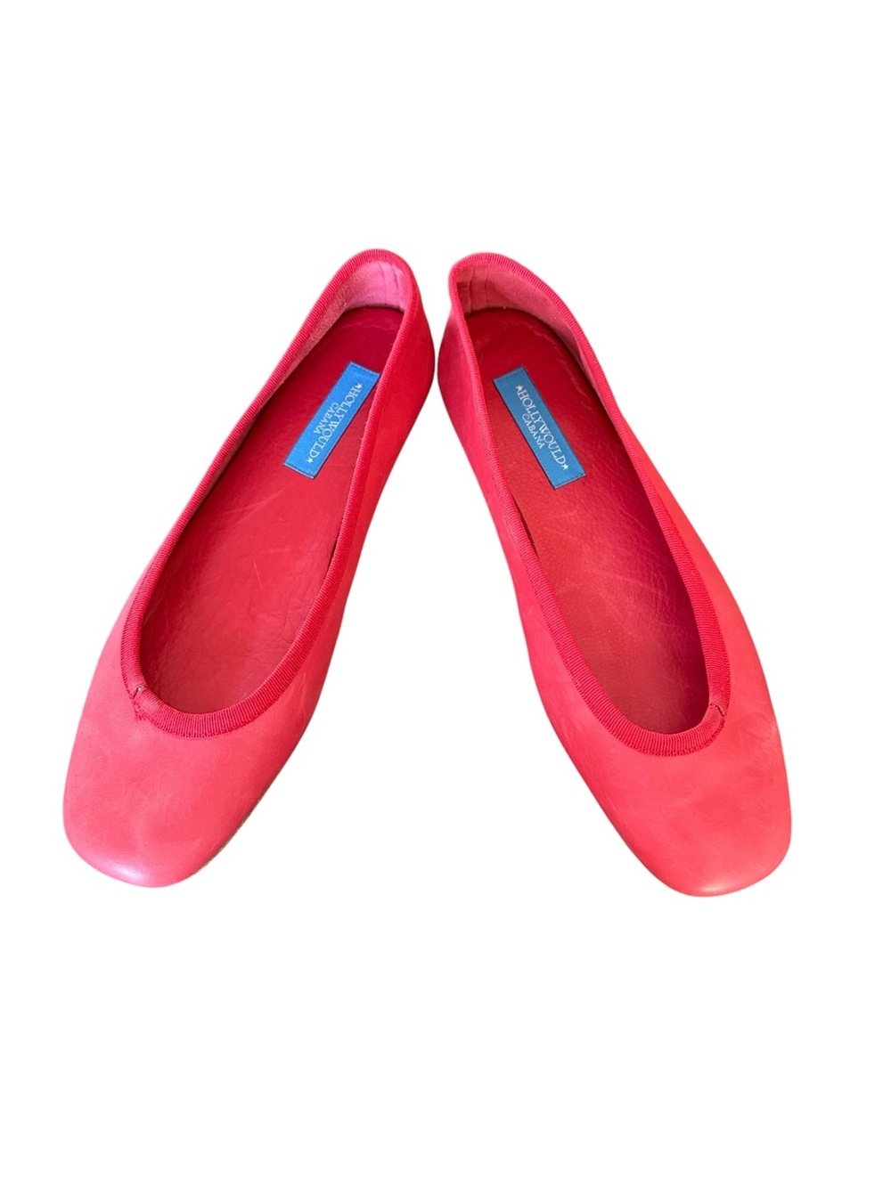 Hollywould Cabana Leather Ballet Flats Made in Italy Size EU 40 US 9